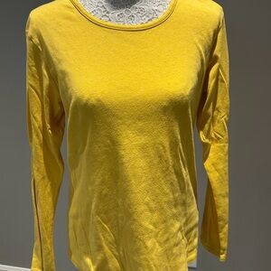Ellen Tracy Sunny Yellow Long Sleeve Tee